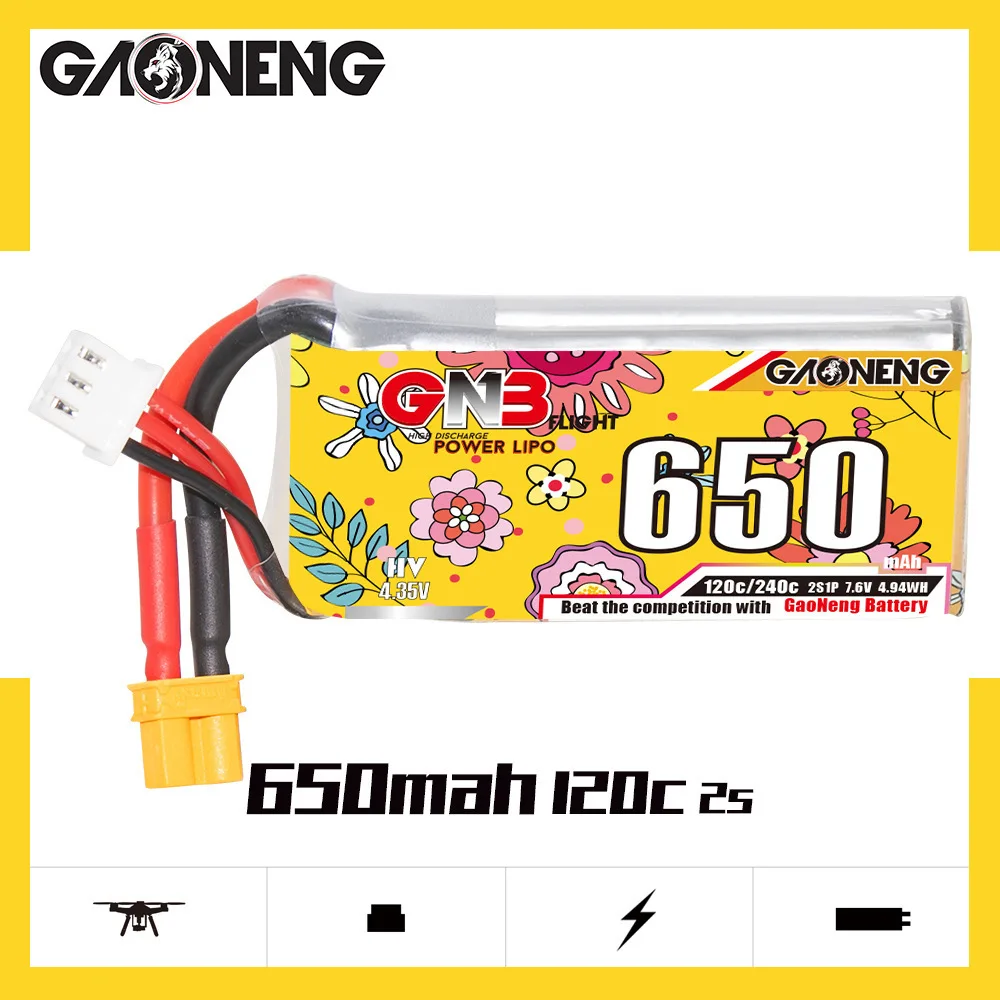 Batterie LiPo 850mAh 120C 2S-6S posée sur une surface antidérapante, prête à l'emploi pour drone RC.