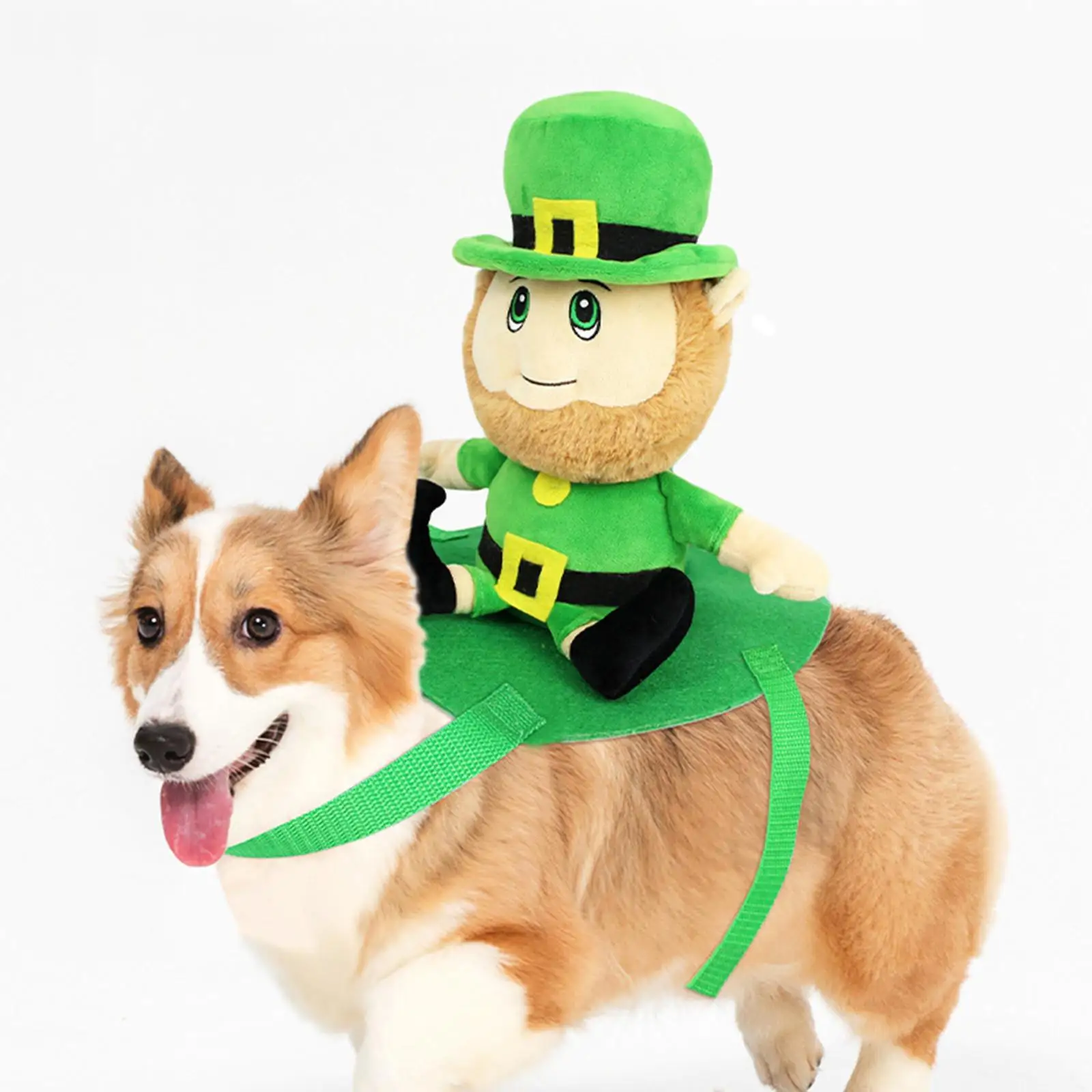 ST Patrick`s Day Dog Costume for Small Puppy Cats Festivals Decor Holiday Theme Party Favors Green Kitten Clothes Puppy Dress