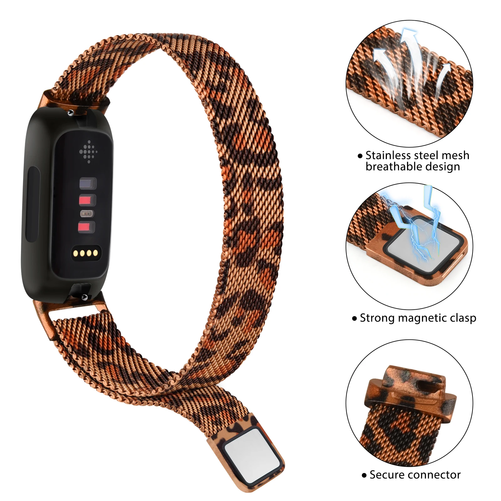 Magnetic Metal Loop Strap Stainless Steel Watchband Bracelet