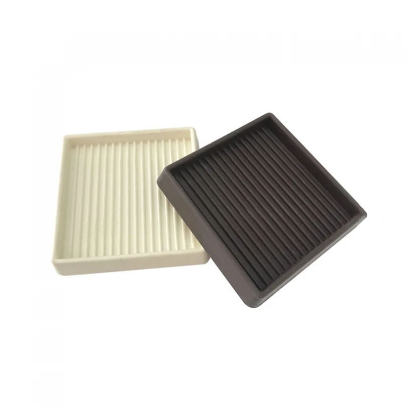 

1 Piece 3 Inch Chair Leg Pads Square Shaped Rubber Non Slip Furniture Feet Pads for Couch Sliding Floor Scratch Protector Mat
