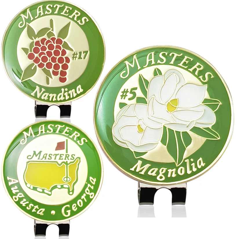 Golf Ball Mark with Magnetic Golf Hat Clip Marker US Map White Flower Marker Training Aids