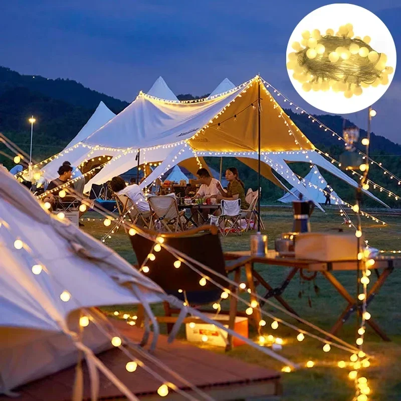 6M/10M USB LED Ball String Lights Waterproof With Remote Control Fairy Garland Lights for Outdoor Indoor Christmas Wedding Decor