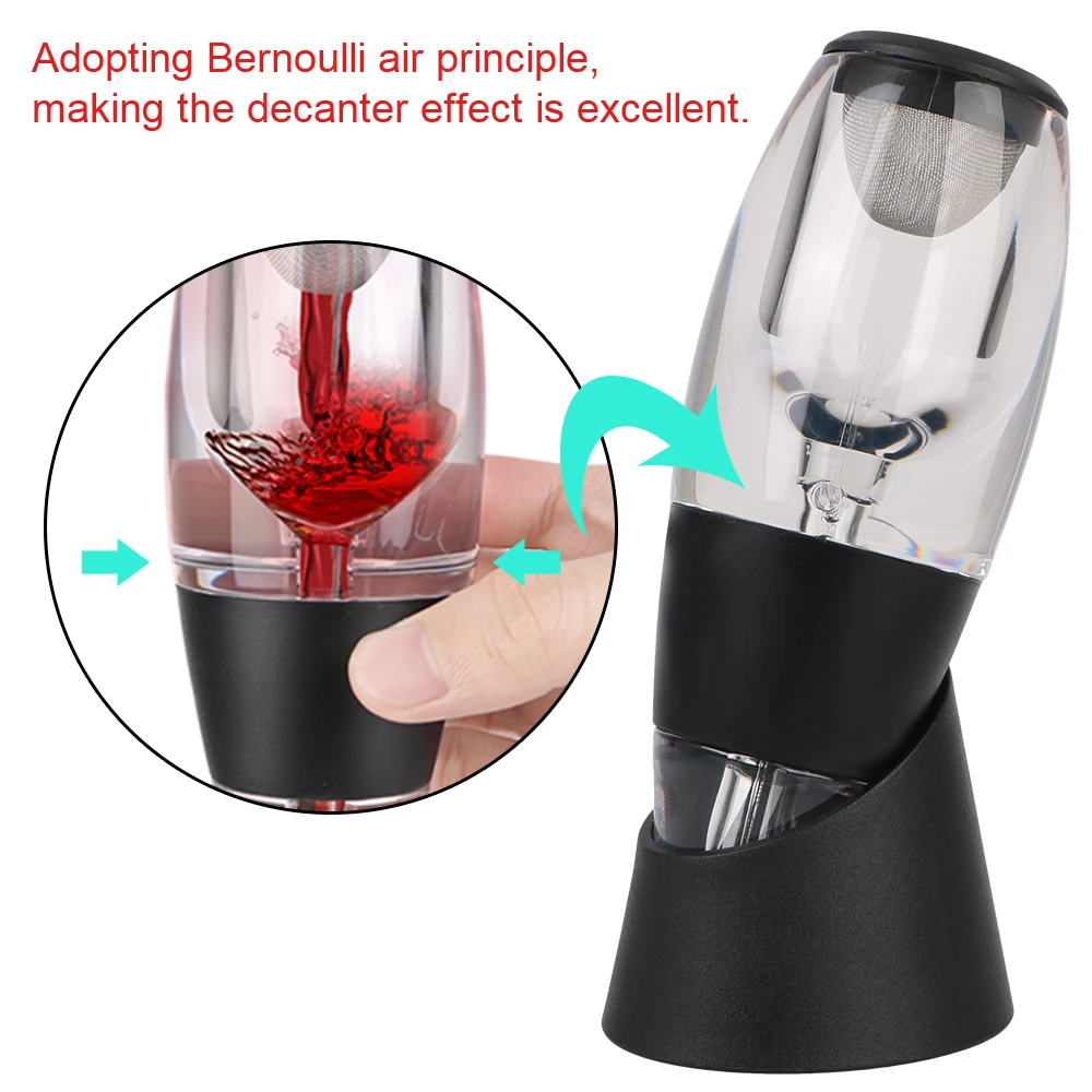 Premium Wine & Whisky Aerator Decanter with Filter and Base - Enhanced Pouring Experience