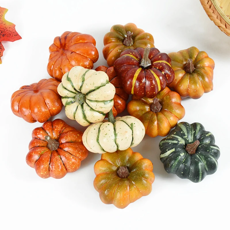 Vegetable Ornaments Artificial Plant Flower Artificial Plant Flowers Artificial Pumpkin Decoration Artificial Pumpkin Thanksgiving Halloween Party Props DIY Crafts