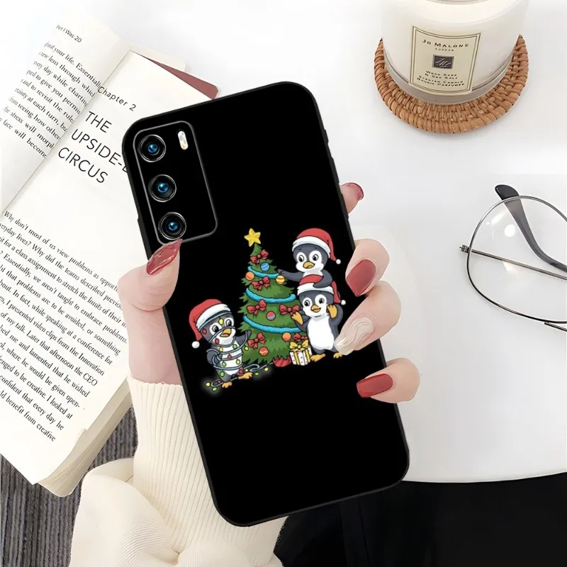 Christmas Penguin Phone Case For Honor 50 50Pro 30 20 10 I Pro S SE V40 V30Pro V20 V9 V8 X30 X20 X10 X10Max Funda Back Cover