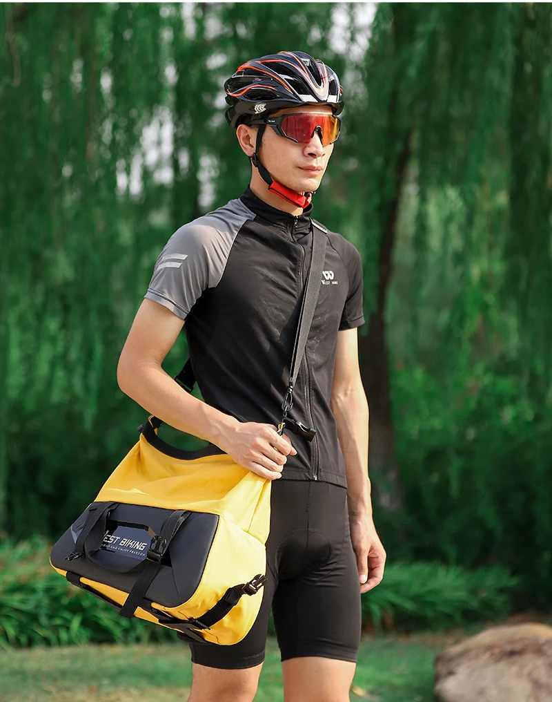 WEST BIKING Fahrrad-Gepäckträgertasche Erweiterbar 13-25L TPU Hartschale Wasserdicht Reflektierend MTB E-Bike Kofferraumtasche Fahrradzubehör – Detail 20