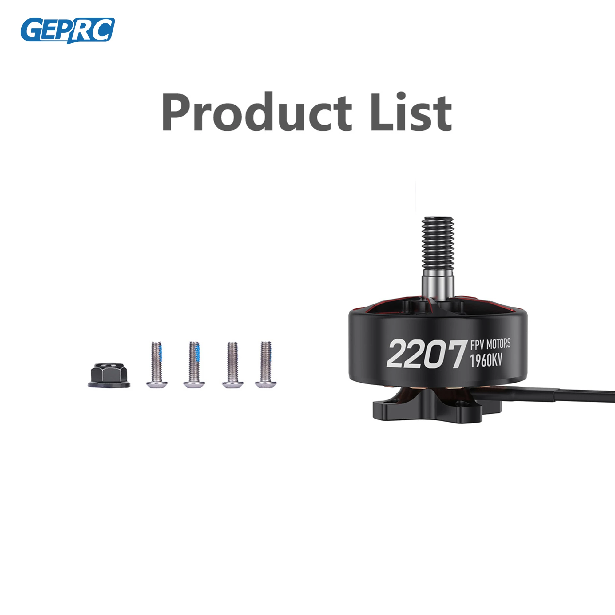 GEPRC SPEEDX2 2207 1960KV/2050KV Двигатель 4-5 дюймов FPV Drone 6S Бесщеточный двигатель FPV RC Мультикоптер Гоночный дрон Запчасти DIY ЧАСТЬ thumbnail 6