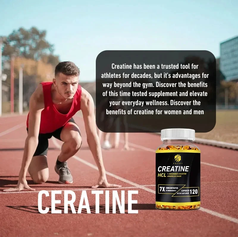 Creatine HCl-Helps with High Intensity Workouts, Boosts Energy Levels Before A Workout, Aids in Muscle Bulk and Repair