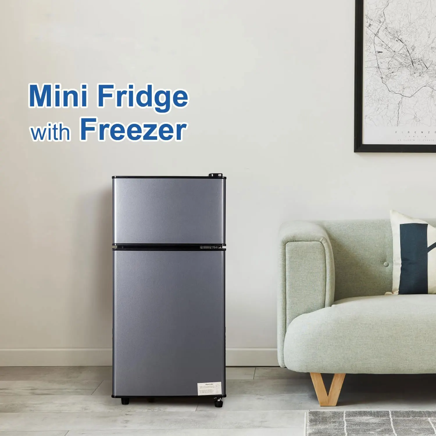 Mini Fridge with Freezer, 2.9 Cu.Ft Small Fridge, Energy Saving, Low Noise,7 Adjustable Thermostat, Double Door  Refrigerator 2 Mini Fridge with Freezer, 2.9 Cu.Ft Small Fridge, Energy Saving, Low Noise,7 Adjustable Thermostat, Double Door  Refrigerator 2
