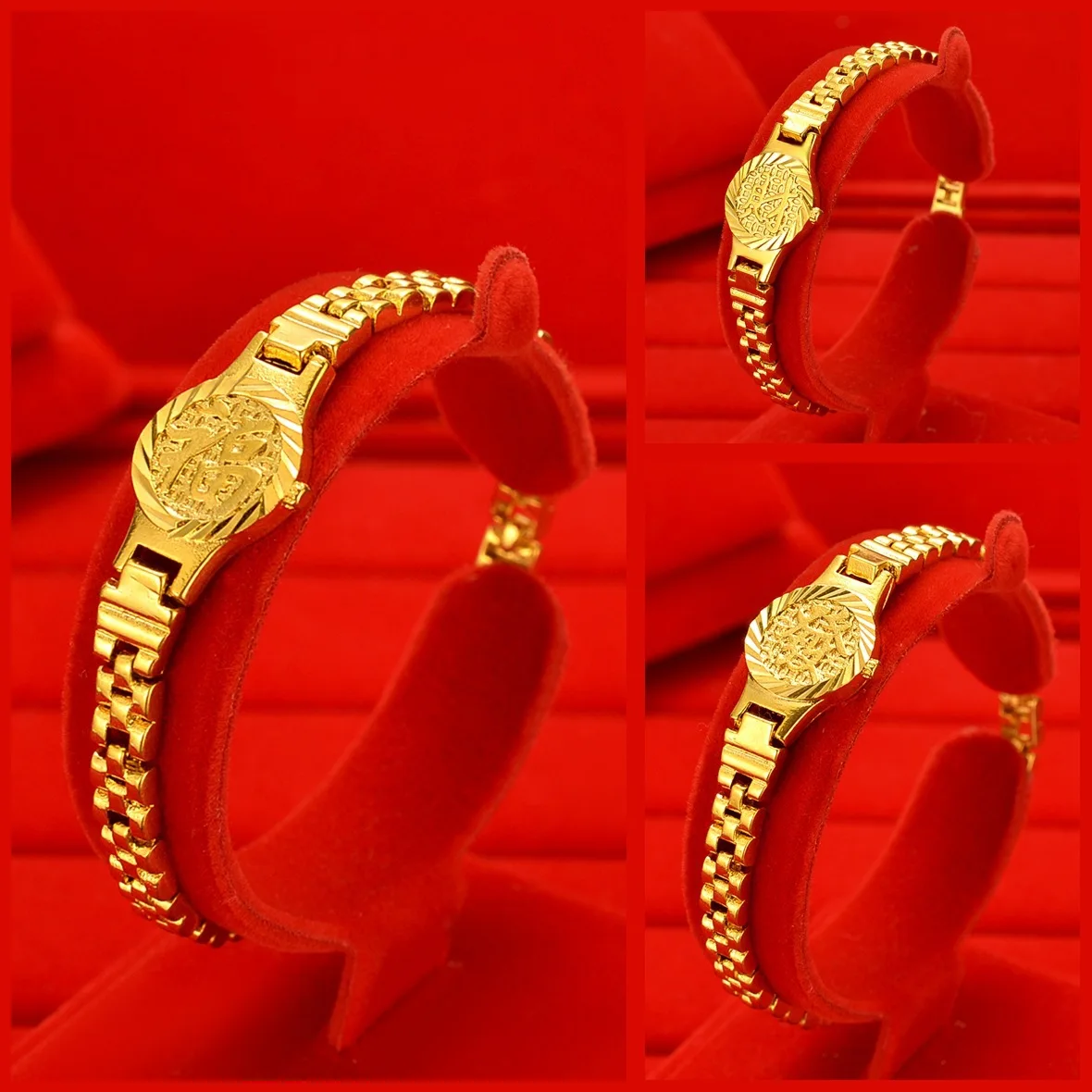 Real-999-Gold-Fortune-Watch-Chain-Long-Do-Not-Lose-Color-with-24K-Gold ...