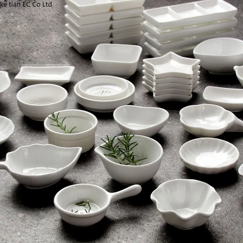 5/pcs ceramic dip dish set of 5 creative household vinegar dish cute seasoning small bowl Japanese kitchen soy sauce dishes