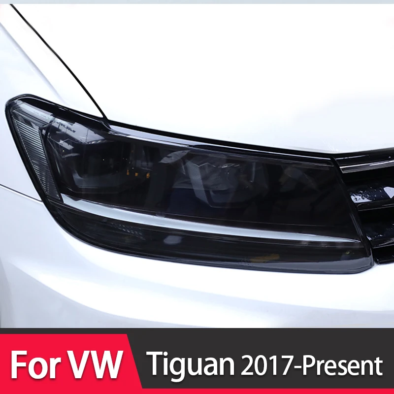 

For Volkswagen VW Tiguan 5N MK2 2017-Present Car Headlight Taillight Protective Film Headlamp Transparent Black TPU Sticker