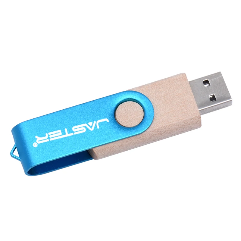 JASTER 새로운 USB 2.0 나무 회전식 USB 고속 플래시 드라이브 64GB 32GB 16GB 4GB 메모리 스틱 사진 웨딩 선물