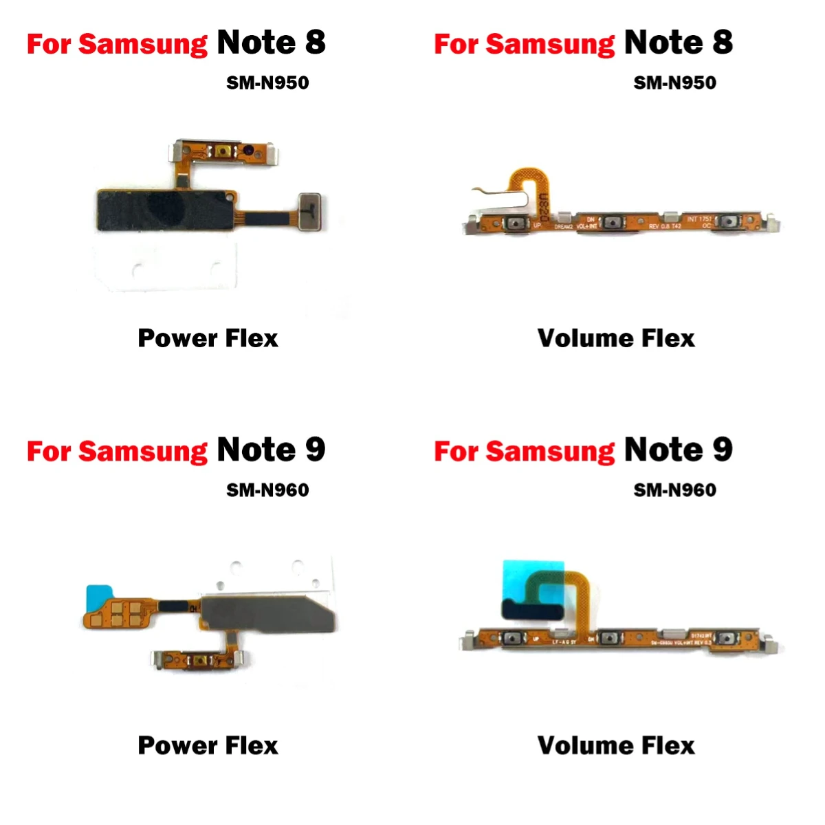 Premium Power and Volume Button Flex Cable Replacement for Samsung Galaxy Note Series