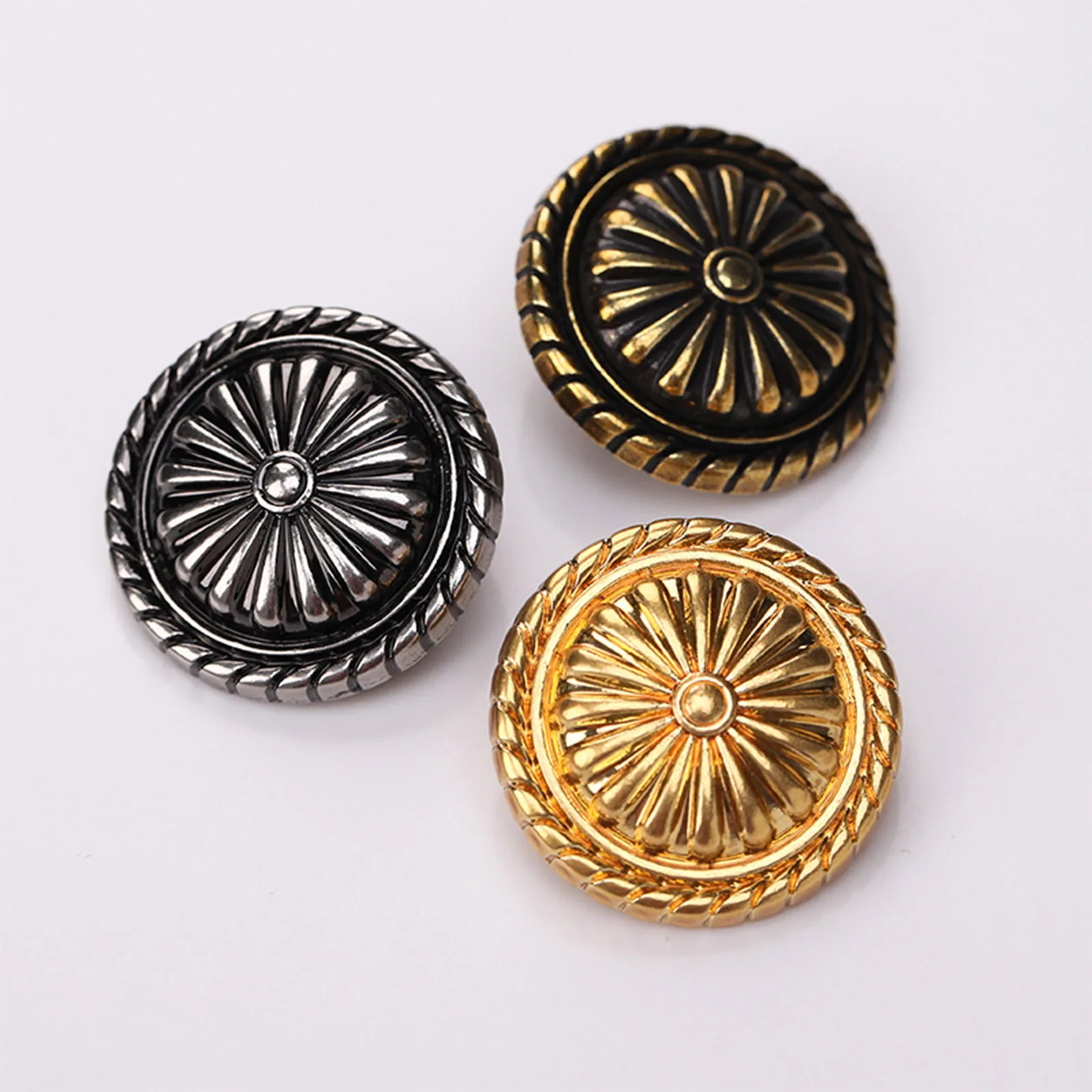Spring　14点オーダー　ハンドメイド 10 Piece Retro Alloy Metal Sewing Shank Buttons for Clothing
