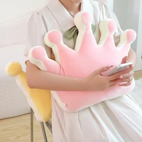Squishy Crown Plush Pillow Stuffed 5-point 3-point Kawaii Seat Cushion Yellow Pink Purple 3 Colors Decor Sofa Chair Back Support 2
