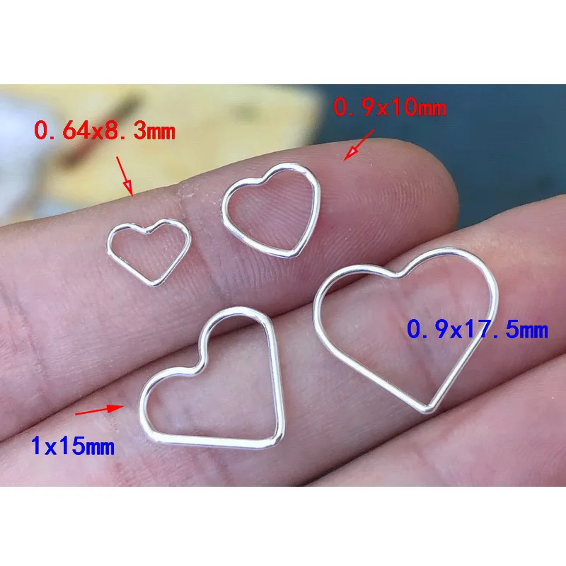 925 Sterling Silver Heart Charm Romantic  Silver Pendant For Bracelet Necklace Earring DIY Jewelry Findings Jewelry Accessories