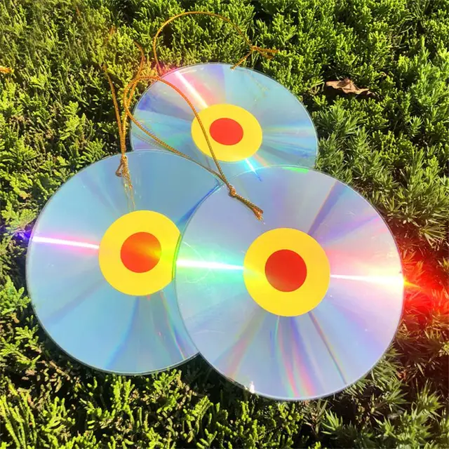 Cd Madár Visszataszító Vezérlő Ijesztő Eszköz Lézervisszaverő Félelme Galambok Harkály Taszító Reflektor Tányér Kerti Kellékek - Image 2