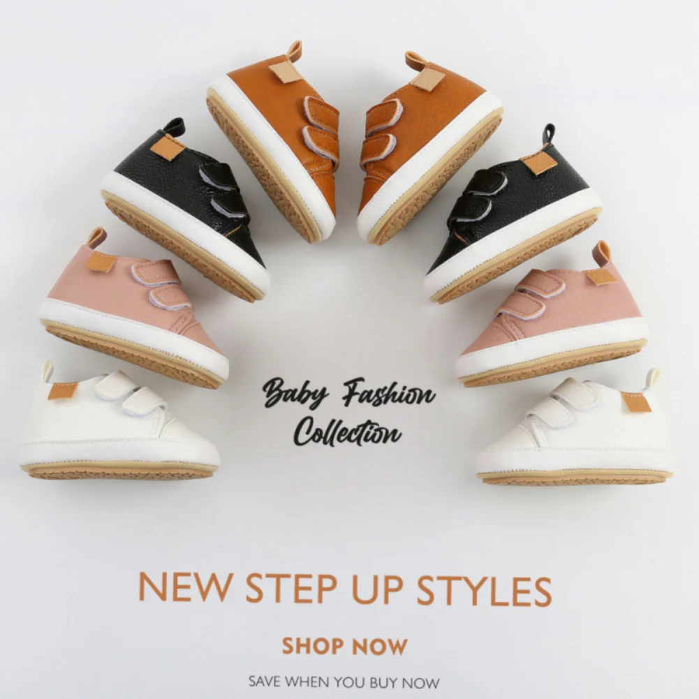 Baby shoes Infant Retro Leather Boys Girls Casual Shoes Multicolor Toddler Rubber Sole Anti-slip First Walkers Newborn Moccasins