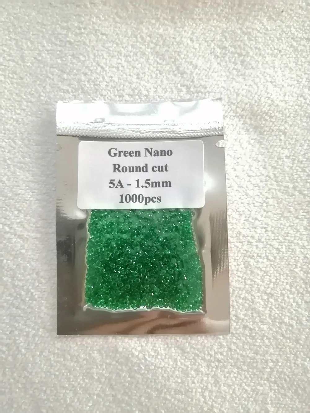 

Бесплатная доставка, приблизительно 0,9 ~ 3,0 мм, круглые зеленые нано-камни бриллиантовой огранки, воск для ювелирных изделий