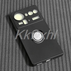 Original Shockproof Phone Case with Back Ring Holder Bracket for Nubia Z80 Ultra (Ring Case Black)