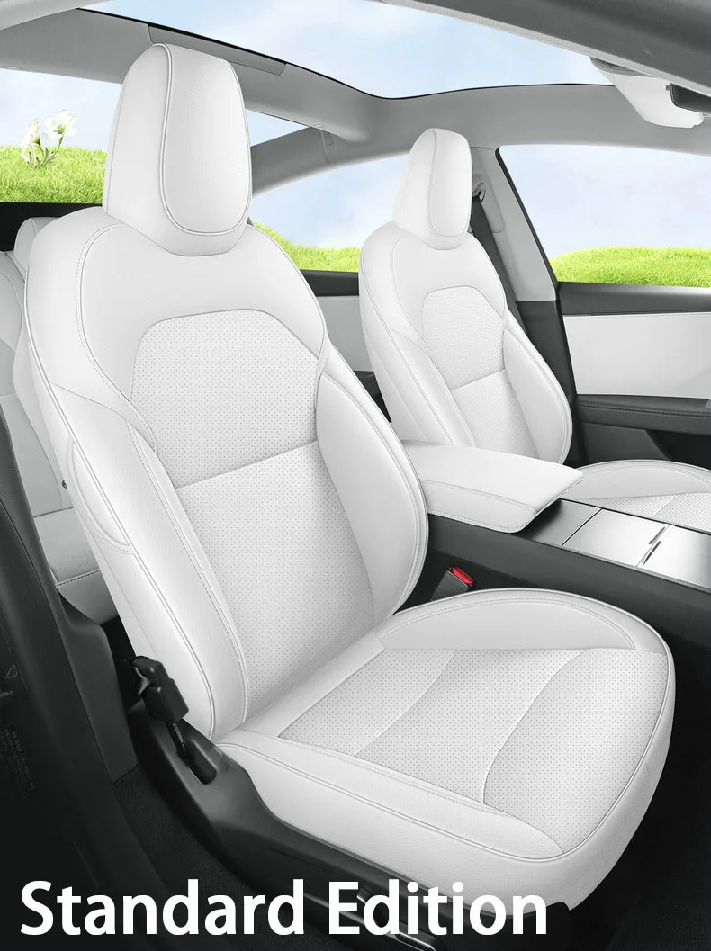 Full Set Seat Covers For Tesla Model Y Juniper 2025 Leather Breathable comfortab