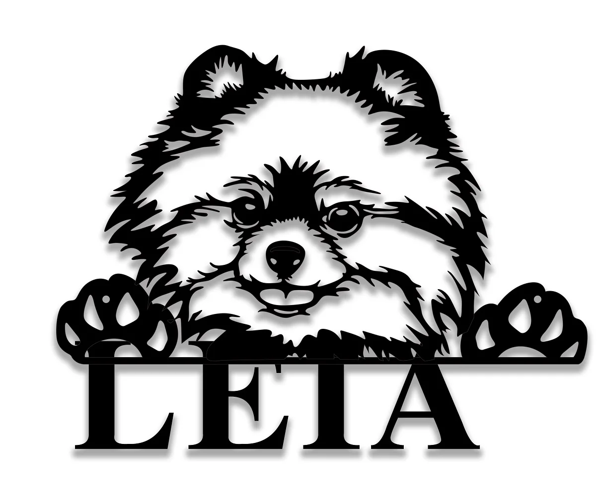 

Personalized Pomeranian Dog Metal Sign Art Custom Pomeranian Metal sign Pomeranian Name Sign Pet Name Sign Gift for Pet Owner