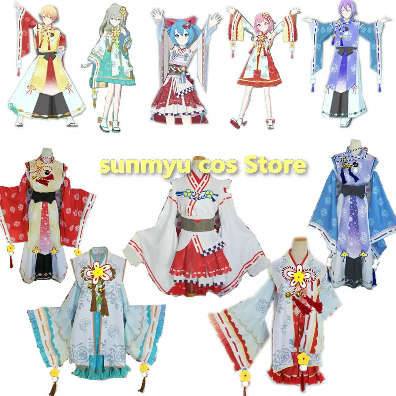 

Project Sekai Colorful Stage Feat. Cosplay Tenma Tsukasa/Kusanagi Nene/Miku/Otori Emu/Kamishiro Rui Cosplay Costume Kimono