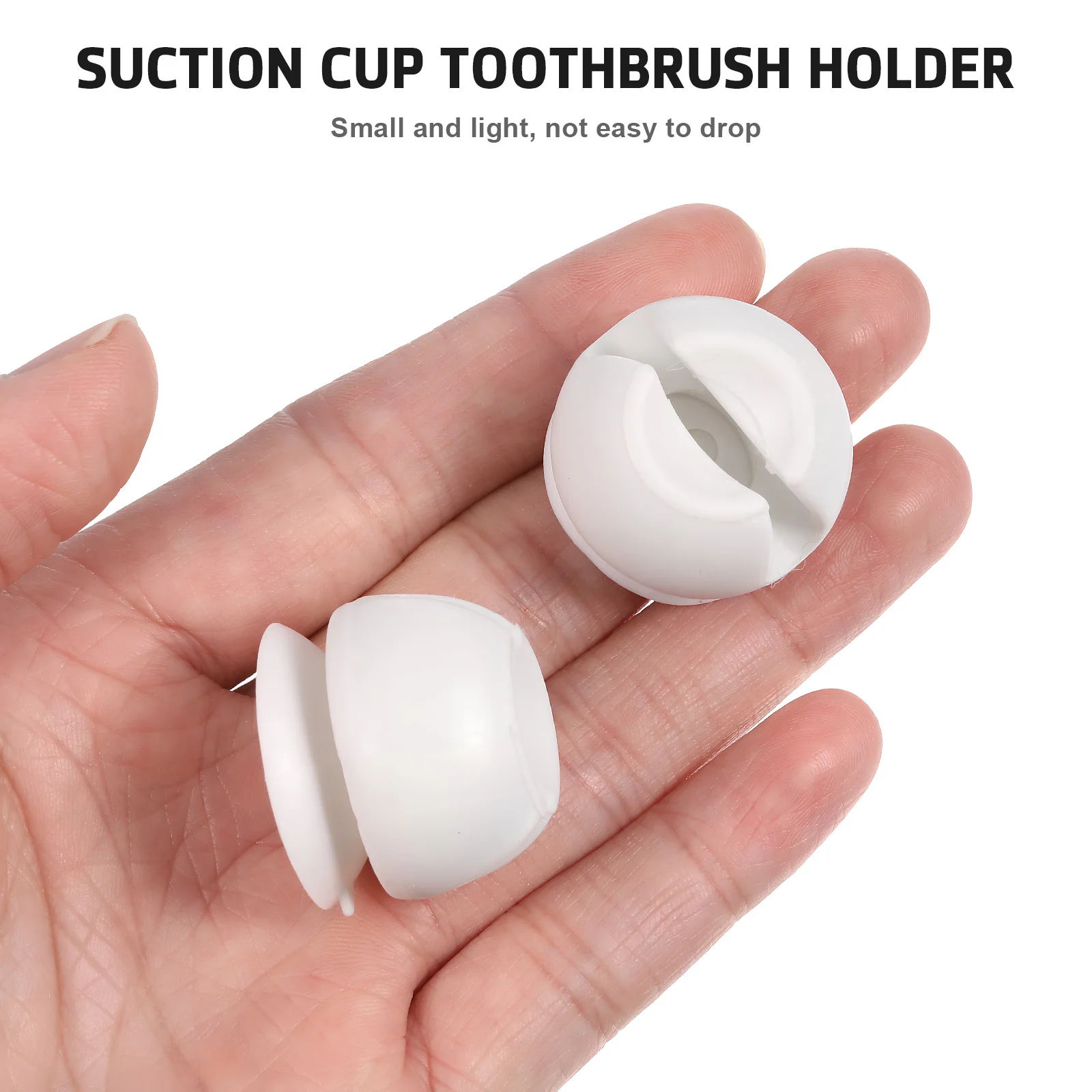6 Pcs Suction Cup Toothbrush Holder Plastic Self Adhesive Holder Wall Shower Toothpaste Holders Bathroom Household Merchandises