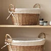 Deluxe Two-Sided Handle Wicker Basket, Willow Weaving Toy Basket, Versatile and Practical Clothes Storage Solution 4