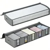 2 Pack Clothes Storage Bag With Removable Dividers board, Under bed Storage Boxes with Clear Window 1