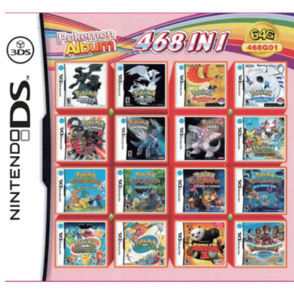 Game cards 3DS NDS Game Card Combined Card 23 In 1 NDS Combined Cassette 482 IN1 280 4300 0