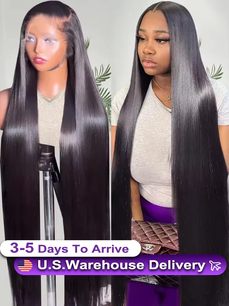 250 Density Lace Frontal Wig Brazilian Straight Human Hair Wig 13X4 Lace Front 13X6 Closure