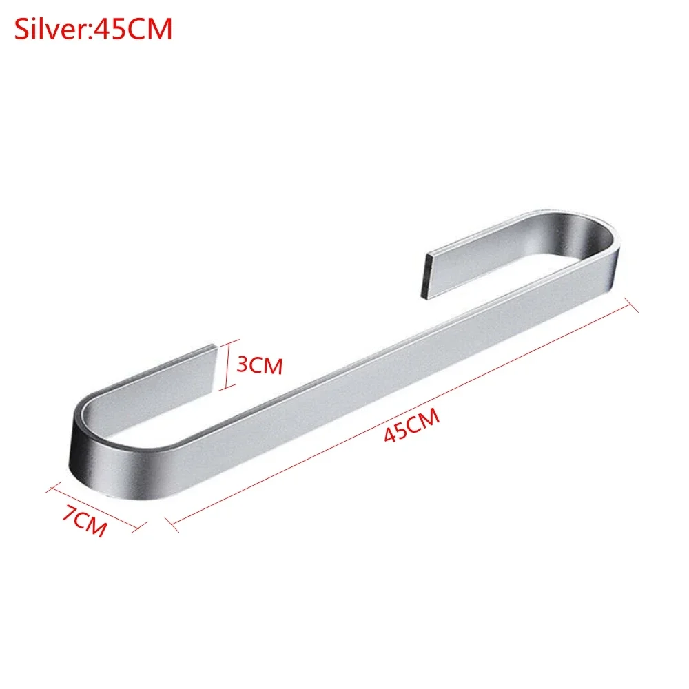 Space Aluminum Alloy Towel Holder Wall Mounted Towel Holder Towel Storage Shelf 3