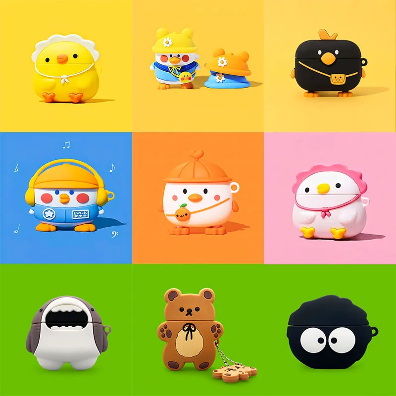 Per Apple Airpods 3 Custodia 2021 New Cartoon 3D Pulcino Custodia Per Auricolari In Silicone Per Airpods 1 2 3 Pro Scatola Di Ricarica Per Cuffie Cari