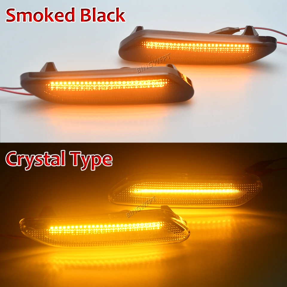 A pair of Dynamic Side Lights Side Marker Lamp for MINI Countryman R60 Cooper 2010-2016, Paceman R61 2012-2016