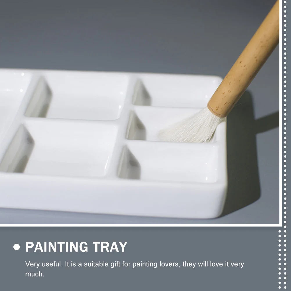 Palette Porcelain Paint Pallet Tray Pallets Trays Watercolor Plastic Mini for Painting Pigment