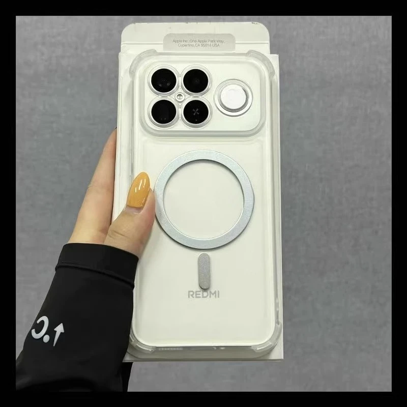 Four Corners Anti-Shock Silicone Case with Magnetic Wireless Charging Capability