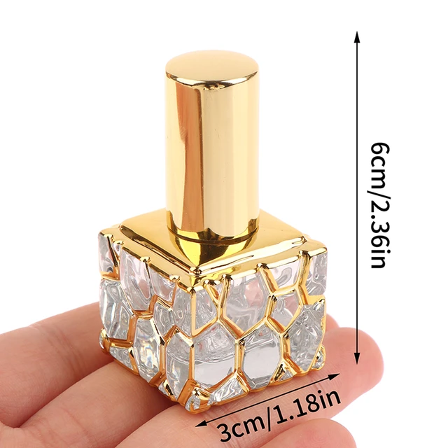 10ml Glass Spray Bottle Portable Refillable Perfume Bottle Gold Empty  Cosmetic Container Travel Sub-bottle Mist Sprayer