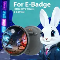 Écran tactile électronique de 2,36 pouces, badge électronique, affichage d'images dynamiques, broche, bouton LED, cadeaux cyber dynamiques de collection 5