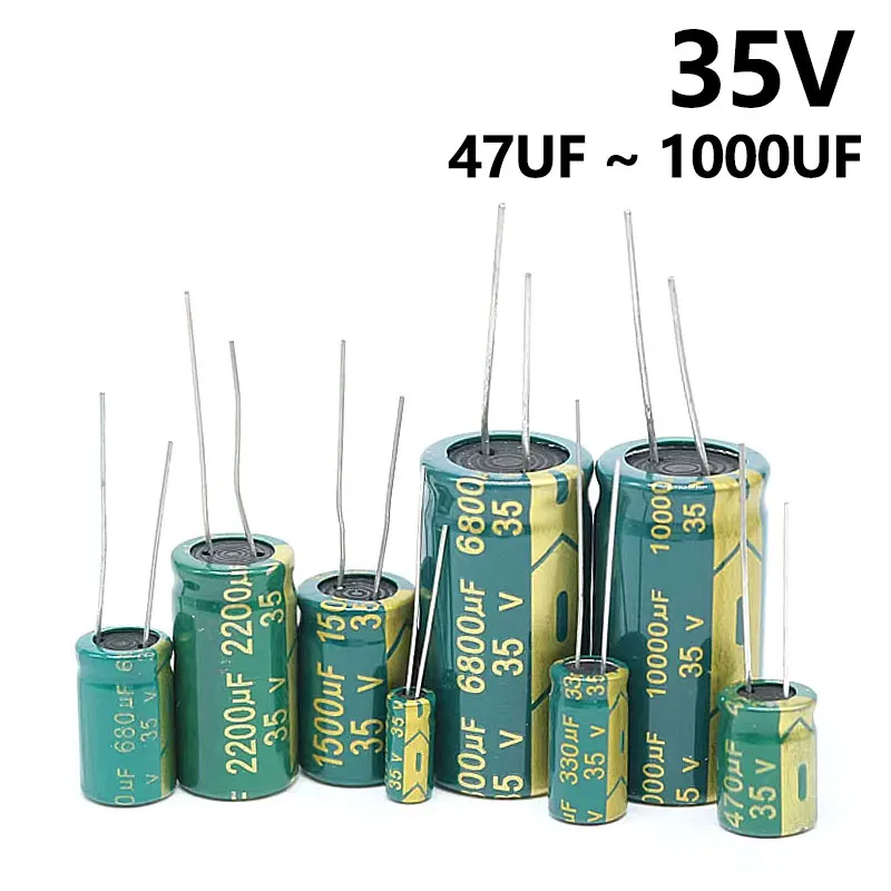 20pcs matsushita fc 25v 100uf 1000uf 22uf 220uf 330uf 47uf 1500uf 120uf 470uf 560uf electrolytic capacitor ce 25v1000uf 25v220uf 10-20PCS 35V DIP Aluminum Electrolytic Capacitor 47uf 100uf 150uf 220uf 330uf 470uf 560uf 680uf 1000uf icpart