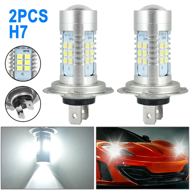 H7 LED Headlight Bulb Kit High Low Beam 100W 10000LM Super Bright 6000K  White