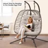 Hammocks, 2 Person Hanging Egg Chair with Stand for Outdoor, Hand Made Rattan Wicker Double, Hammocks 1