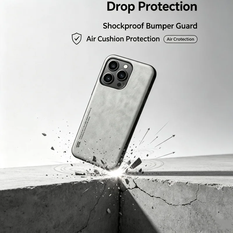 Enhanced Leather Magnetic Phone Case - Shockproof Cover