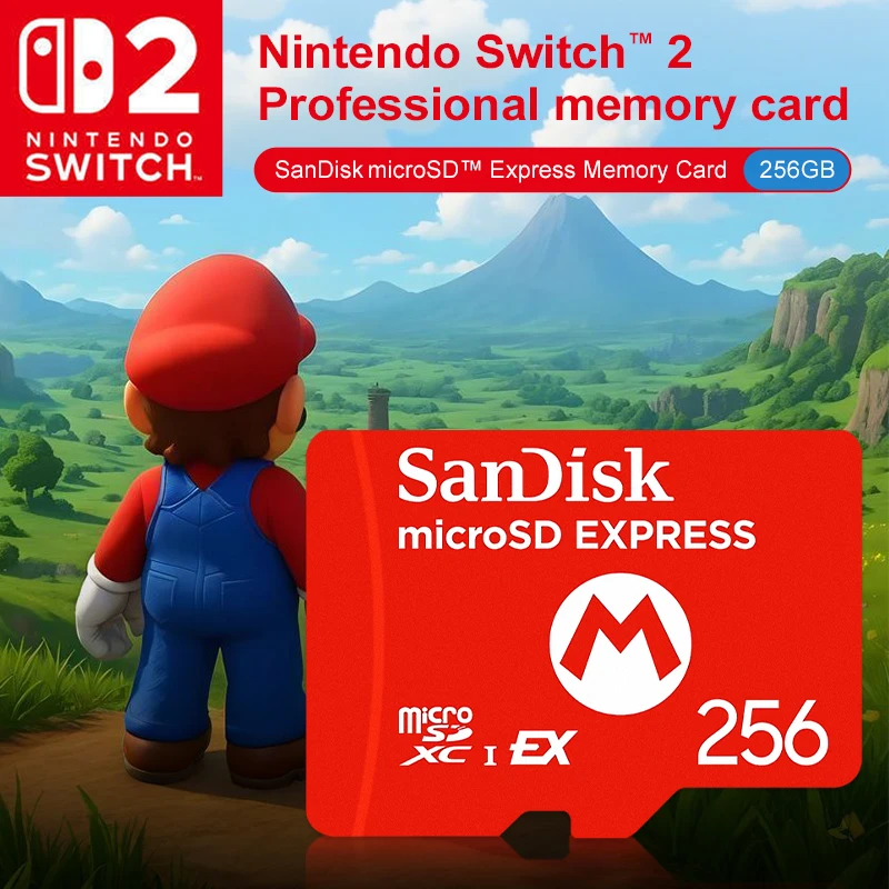Tarjeta SanDisk microSD Express 256GB velocidad de lectura de hasta 880 MB/s tarjeta de memoria de alta velocidad para Nintendo Switch 2 compatible con juego switch2 1