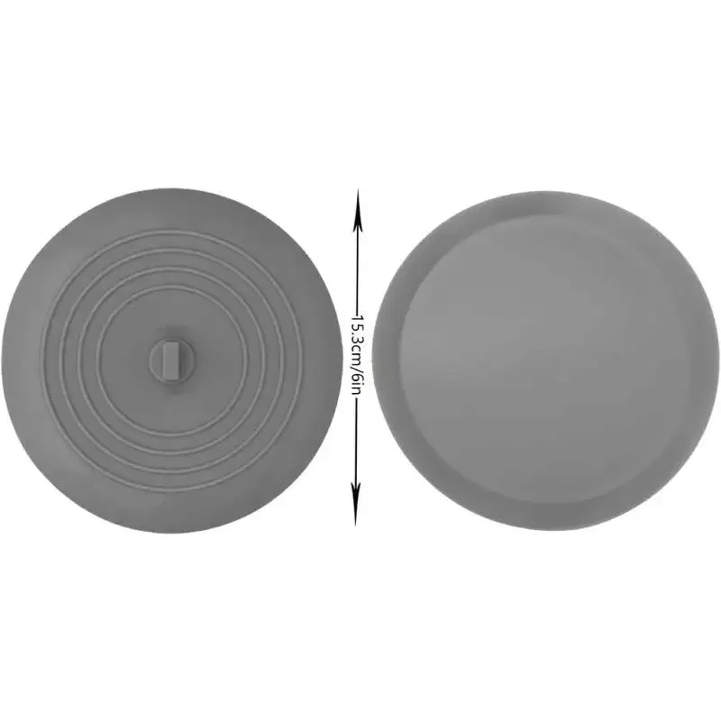 6 inches Tub Stopper Large Silicone Drain Plug Hair Stopper Bathtub Flat Suction Cover for Kitchen Bathroom Laundry