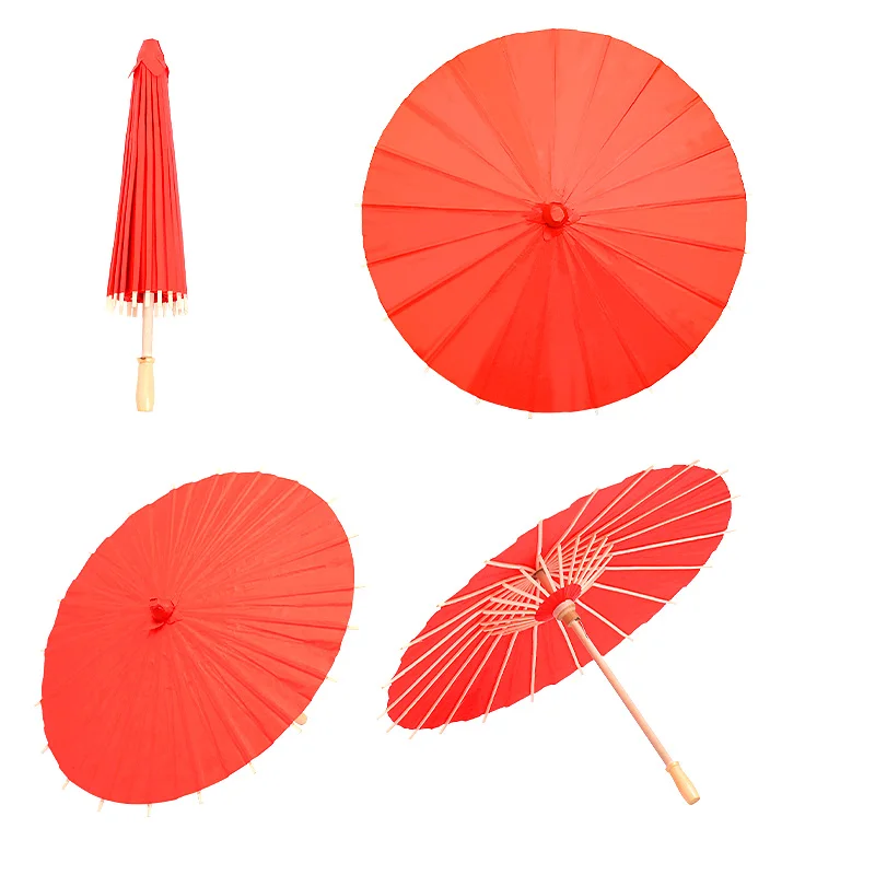 1PC DIY Colouful Oil-paper umbrella Children's Toy Crafts Chinese Style Handmade Painting Decoration Outdoor Graffiti