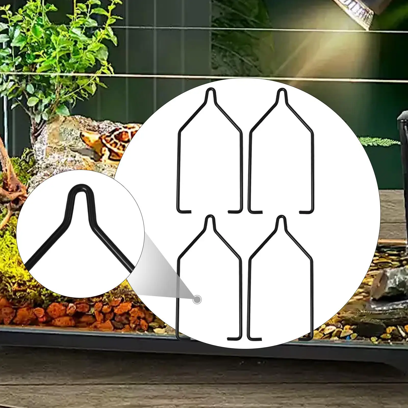 Reptile Lampshade Fixing Clip Fixture Dome Bracket Hanging Metal Reptile Dual Lamp Stand Lamp Hanger Holder Lamp Clip Hook