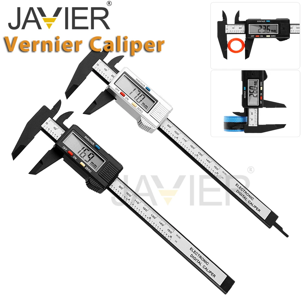 Comprar Calibrador digital Calibrador Vernier electrónico de 6 pulgadas  Calibrador de 100 mm Micrómetro Herramienta de medición de regla digital  150 mm 0,1 mm