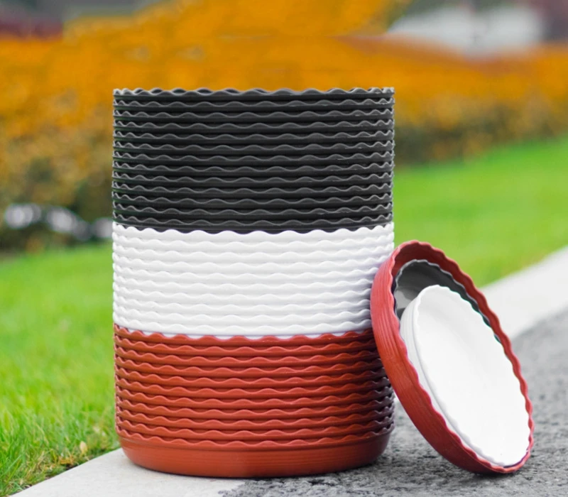 Description Picture 2 of item5Pcs Plant Pot Trays Flower Pot Base Thickened Round Flowerpot Drain Trays Home Garden Pots & Planters Supplies Inner Dia 9-22CM